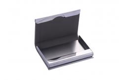 China Metal Business Card Holder With Snap Closure Rectangle Business Card Case supplier