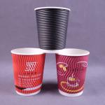 Triple Layers Corrugated Disposable Paper Coffee Cup 12Oz customized for sale
