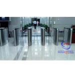 Fast Automatic 240v Flap Barrier System Smart Access Control Rfid Card For Stadium for sale