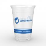 Custom Logo Biodegradable PLA Cups 12oz Coffee Water for sale