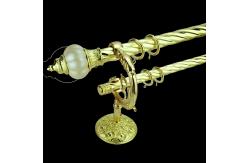 China 16mm Double Holder Pipe Curtain Rods Aluminum Alloy Pole Finials supplier