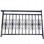 Home Decor Wrought Iron Guardrail Balustrades Black Rod Iron Stair Railing for sale