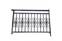 China Security Metal Steel Handrail Balustrade With Safety Slat Pool Gate Top Style supplier