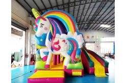 China EN71 Mini Unicorn Bouncy Castle Inflatable Bouncer Slide supplier