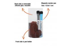 China Reusable Whiteboard Pen Magnetic Holder Plastic Pen Holder With Self Adhesive Pad supplier