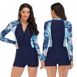 Rash guards Womens 1 Piece Swimsuits Breathable Long Sleeve Surf Bathing Suit for sale