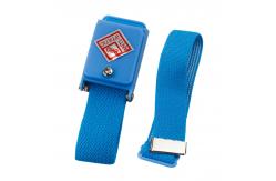 China Electronic Grounding ESD Wired Antistatic Wrist Strap Red Cable Fabric Polyester supplier