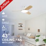 Nordic Style Flush Mounted LED Ceiling Fan with 3 Blades and 6000k Color Temperature for sale