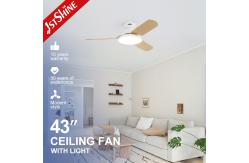 China Flush Mounted Ceiling Fan With Light Remote Dimmable Led Light supplier