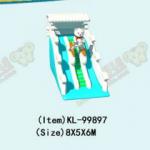 Clown Inflatable Slide With Elephant Theme For Children Fun Park