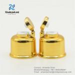 Recyclable Gold Plastic Cosmetic Screw Cap For Lotion Toner Shampoo Liquid Soap for sale