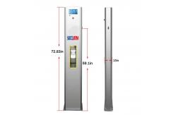China 304 Stainless Steel Walk Through Temperature Scanner Thermal Sensor With Disinfectant Cartridge supplier