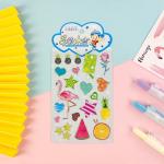 Drop Plastic Hot Stamping Stickers Offset Printing Funny Cartoon Stickers for sale