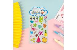 China Drop Plastic Hot Stamping Stickers Offset Printing Funny Cartoon Stickers supplier