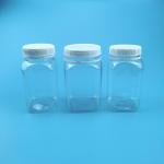 Empty 200ml 320ml 400ml Plastic Honey Jar Square With Tamper Evident Lid