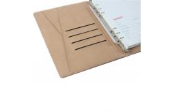 China Luxury Ring Binder Journal Powerbank Wireless Charging Notebook Usb Pu Leather supplier