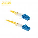 LC to LC Singlemode 9 / 125 μm Duplex Fiber Optic Patch Cord in Riser PVC Jacket for sale