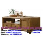 Solid wood coffee table Ash transparent paint living room coffee table furniture for sale