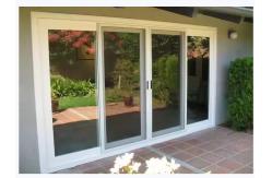 China Custom Modern PVC Sliding Doors Double Tempered Glass Patio Door supplier
