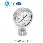 63mm Stainless Steel Sanitary Oil Filled Pressure Gauge for sale