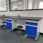 Blue Practical Lab Workstation Bench , Multifunctional Lab Working Table for sale