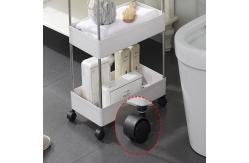China Multilayer Mobile Storage Trolley Rack For Kitchen Bedroom Bathroom supplier