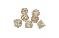 China Handcraft Gold Foil Resin RPG Dice Set Dragon And Duct#Dnd#Rpg#Coc supplier