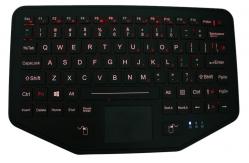 China IP65 Wireless Bluetooth Industrial Keyboard Robust ABS With Touchpad Backlit supplier