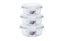 China Oven Safe 950ml Borosilicate Glass Food Container supplier