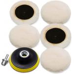7Pcs Wheel Wool 70mm Buffing Polishing Pads Set 4.8 Ounces for sale