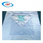 Medical Knee Arthroscopy Drape Disposable Surgical Sheets Blue Waterproof for sale