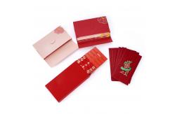 China Matte Chinese Year Custom Red Packet Greeting Cards And Envelopes Embossing supplier