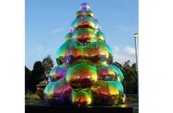 China Festival Double Layer PVC Reflective Inflatable Mirror Ball supplier