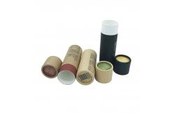 China Eco Friendly Cylindrical Paper Lip Balm Tube Containers With Lids supplier