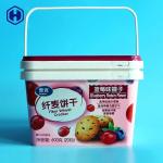 Leak Proof IML Tubs / BPA Free Square Food Grade Buckets Inside Length 181MM for sale