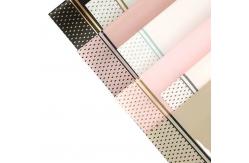 China Hansu Paper Wave Dot Border Rose Bouquet Wrapping Paper Translucent Waterproof supplier