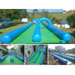 Custom Double Lane Outdoor Adult Inflatable Water Slide For Play Center / Rental for sale