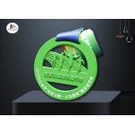 Spay Green Zinc Alloy 65*4MM Walking Stock Medals for sale