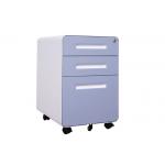 Movable 3 Drawer Lockable Filing Cabinet for sale