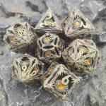 Hand Polished Metal Polyhedral Dice Resin Polyhedral High Temperature for sale