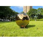 Gold Mirror Stainless Steel Ball Sculpture For Garden Decoration for sale
