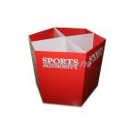 Hexagon Rigid Cardboard Dump Bins 4 Sections Environmental Friendly for sale