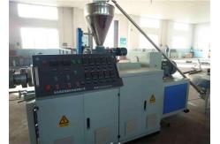 China High Output PVC Plastic Conical Twin Screw Extruder With Electrical Control System supplier