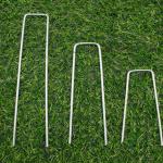 11 Gauge 6 inch Galvanized U Turf Nails Pins Pegs Landscape Fabric for sale