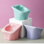Elevated Food Water Slow Feeder Bowls Ceramic Raised Tilted for sale