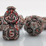 Gear Metal Dice Set DND Dungeons And Dragons TRPG Polyhedral Dice D6 Table for sale