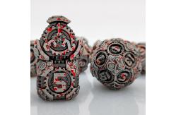 China Gear Metal Dice Set DND Dungeons And Dragons TRPG Polyhedral Dice D6 Table supplier
