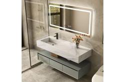 China Customized Bathroom Vanity Units Luxury Slate Wall Mounted Floating supplier