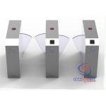 CE Approved Transparent Glass Access Control Flap Turnstile Retractable 110V / 220V for sale