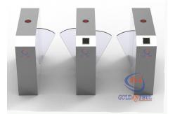 China CE Approved Transparent Glass Access Control Flap Turnstile Retractable 110V / 220V supplier